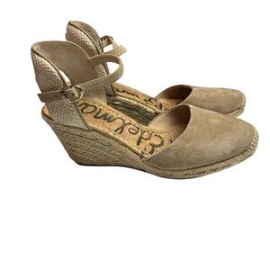 Sam Edelman Payton Espadrille Wedge Sandals Suede